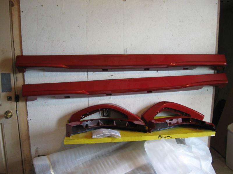 06-11 kia rio oem body kit ground effect nip tropical red ur060 bk001rd