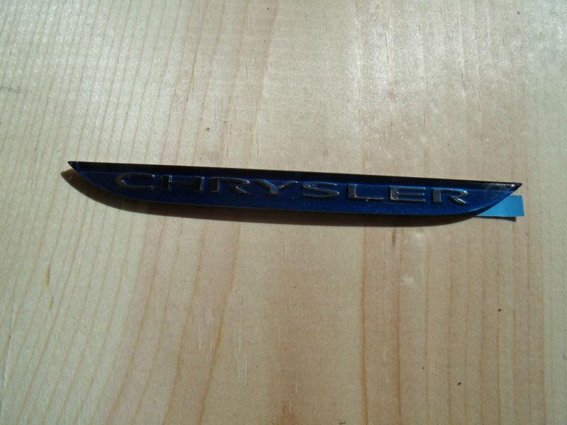 11-12 chrysler town & country name emblem  chrysler badge logo oem 68081543aa