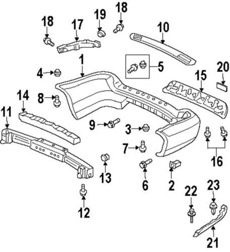 Honda oem 71510s9va00za rear bumper-step pad