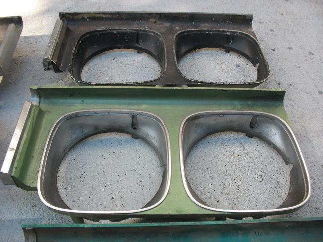 1971-72 buick skylark gs headlight bezels doors left and right multiples