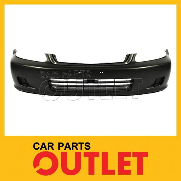 99 00 honda civic dx sedan front bumper cover ho1000191 h/b coupe new raw black