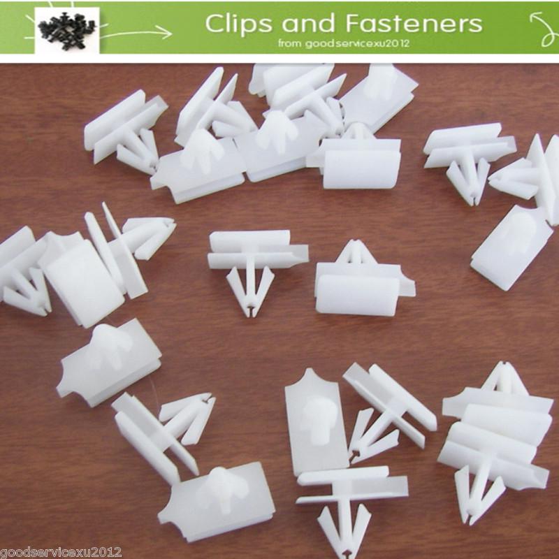 20 x white rocker moulding nylon clip retainer fastener 10323057 for gm pontiac 