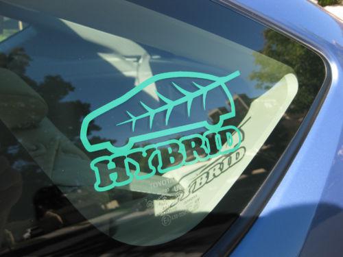 Hybrid vehicle decal by tfb designs- vinyl sticker great for hybrid cars 