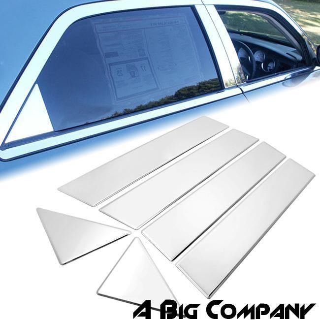 2005-2008 dodge magnum stainless steel pillar post trim set with chrome plating