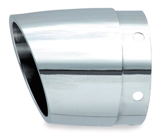 Rush 4000 series exhaust tip tapered with angle cut chrome for harley davidson