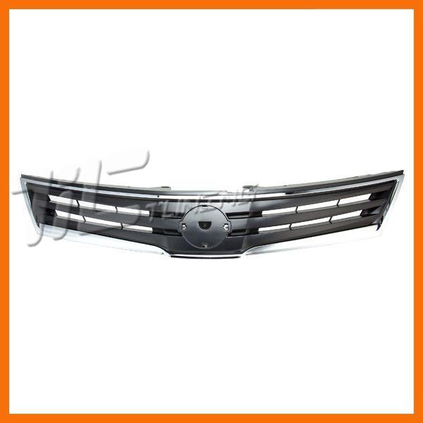 10-11 versa 1.8l front grille silver black frame ni1200242 chrome trim molding