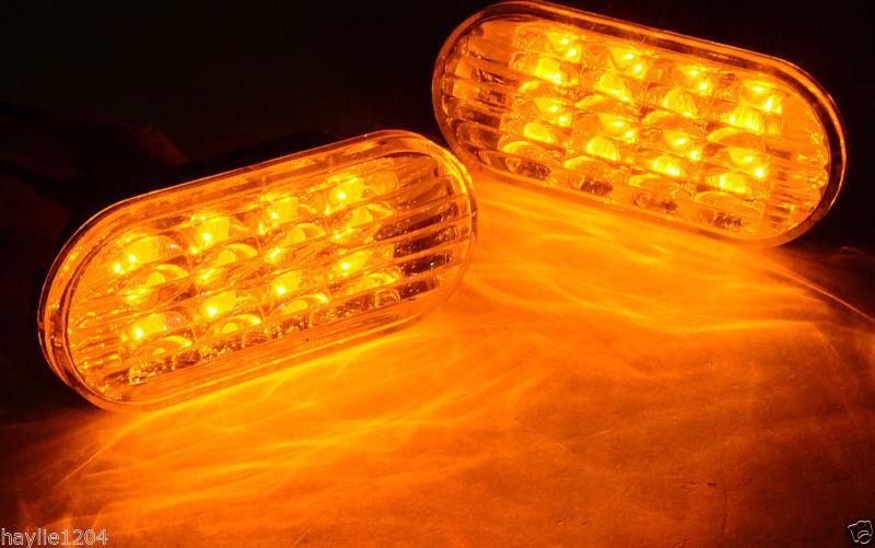 Vw 1999-04 led clear side marker amber signal light jetta mk4 passat beetle golf