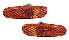 Side marker light lamp lens & housing pair set (driver & passenger side, qty 2)