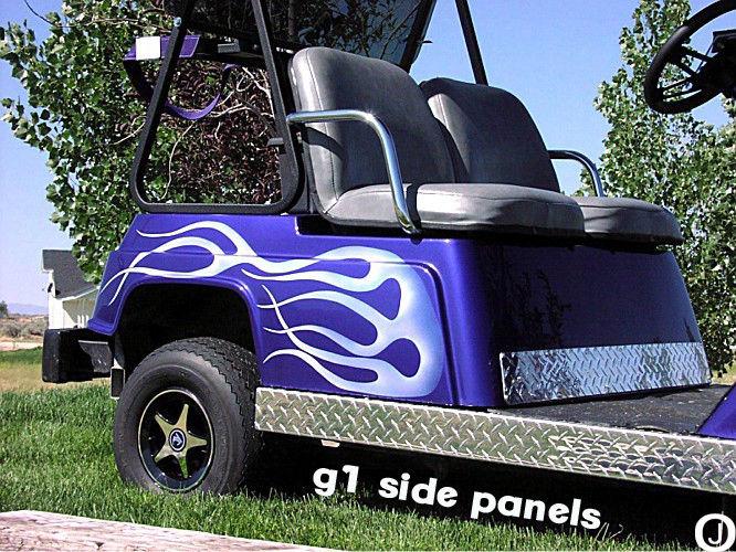 Yamaha g1 golf cart  diamond plate side panels 