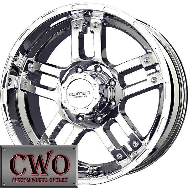 18 chrome lm rhino wheels rim 5x127 5 lug chevy gmc c1500 jeep wrangler astro
