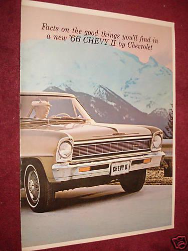 1966 chevrolet chevy ii dealer showroom sales catalog / sales brochure / origi!!