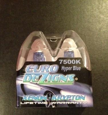 Hyper blue 9005 hb3 xenon hid high beam headlights bulbs 7500k new design