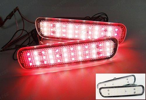 Lexus lx470 clear lens smd led rear bumper reflector backup tail brake light drl