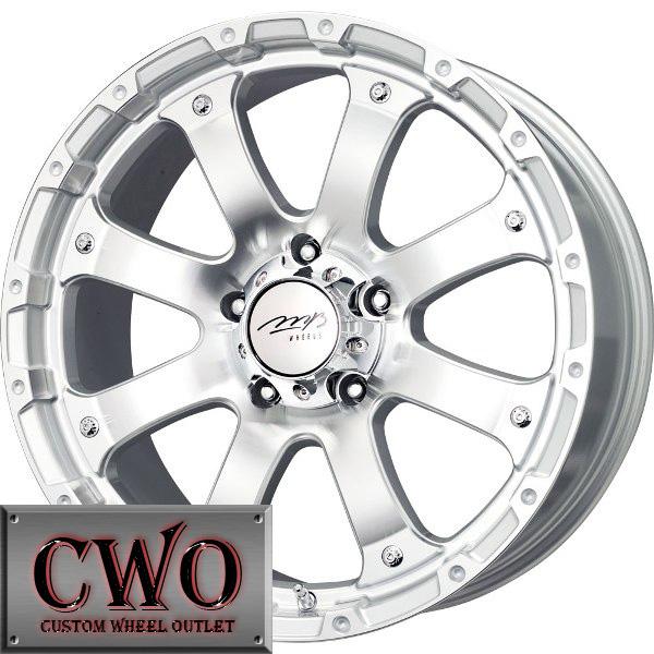 20 silver torque wheels rims 6x139.7 6 lug titan tundra gmc chevy 1500 sierra