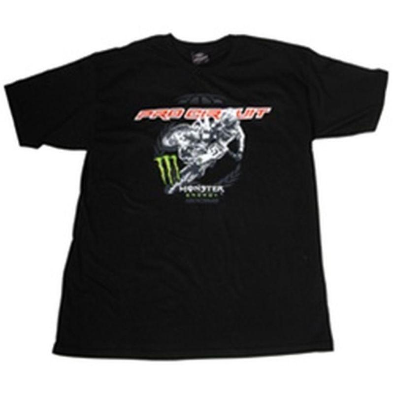 New pro circuit whipper monster energy adult cotton tee/t-shirt, black, med/md