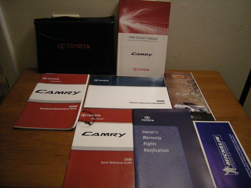 2008 08 toyota camry owners owner's manual complete with case