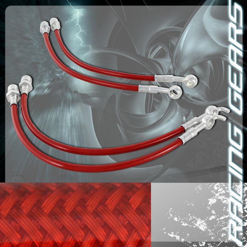 2001-2005 lexus is300 altezza x10 red front rear stainless steel hose brake line