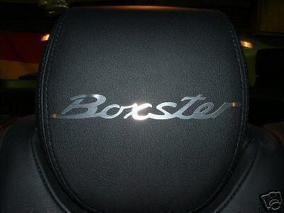 (4pcs) headrest badge sticker decal *boxster*