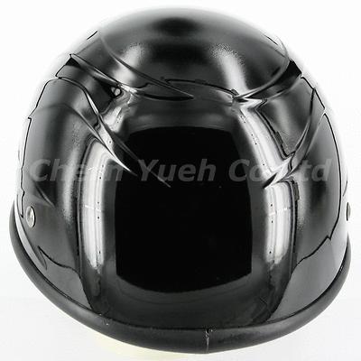 Easy riders black solid fire half helmet gangster bobber m-l-xl new             