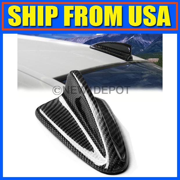 Us 1 x jdm real carbon fiber top shark fin antenna trim for toyota audi bmw hot