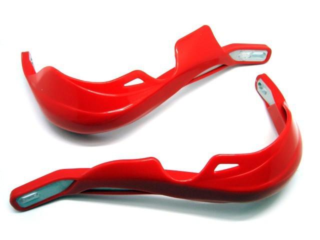 Red hand brush guards for honda cr crf trx 125 150 200 250 450 w/ mounting kit 