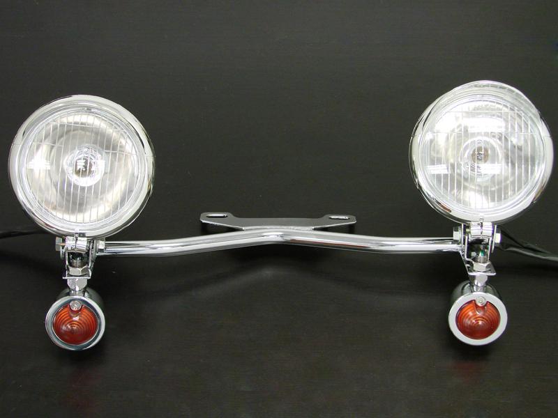 Driving/passing turn signal spot light bar for honda shadow suzuki v-star vulcan