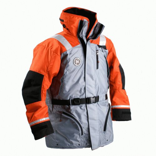 New first watch ac-1100-og-l ac-1100 flotation coat - orange/grey - large