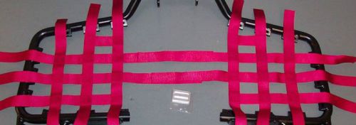 Yamaha raptor 125 250 black nerf bars red webbing 08 09 10 11 12 13