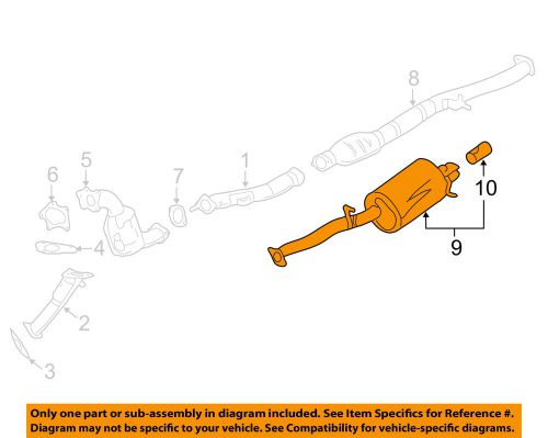 Subaru oem 02-03 impreza 2.0l-h4-muffler 44300fe020