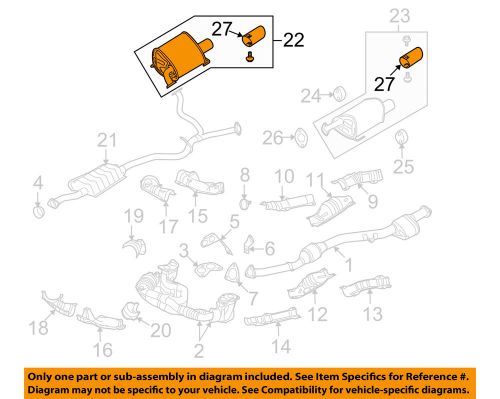 Subaru oem 2006 legacy 2.5l-h4-muffler 44300ag79a