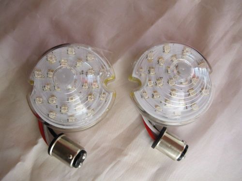 1953-1962 chevrolet corvette clear with anber 25 led front parking lights vette