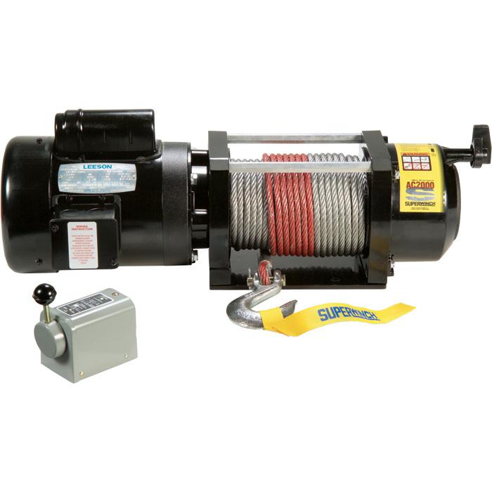 Superwinch 110/240v ac electric winch-2000-lb cap #1723