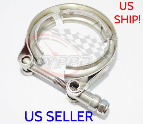 Nyppd 2.5&#034; exhaust turbo down pipe stainless vband v band v-band clamp 2 ½ 63mm