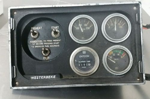 Westerbeke diesel generator control panel