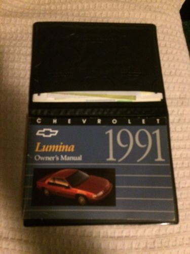 1991 chevy lumina owners manual in black case