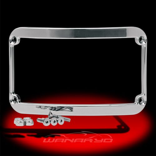 Klock werks license plate frame for 7.125&#034; wide benchmark fenders, chrome finish