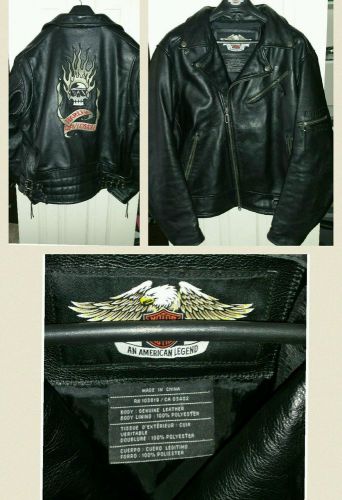 Genuine leather harley davidson jacket