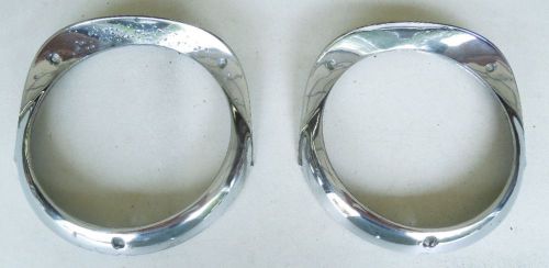 1956 chevy headlight bezels [pair]-  item #2  cleaned buffed and shines