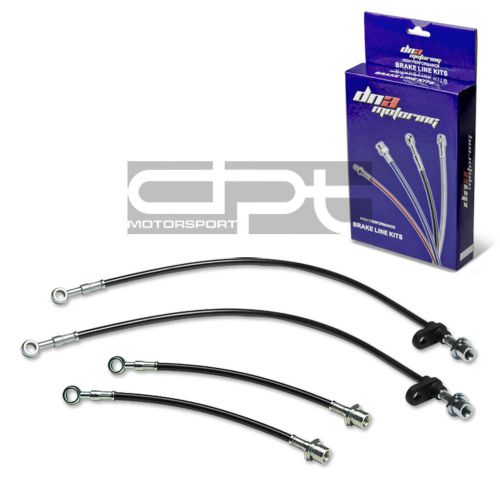 Celica gts/05-10 tc replacement front/rear ss hose black pvc coated brake line