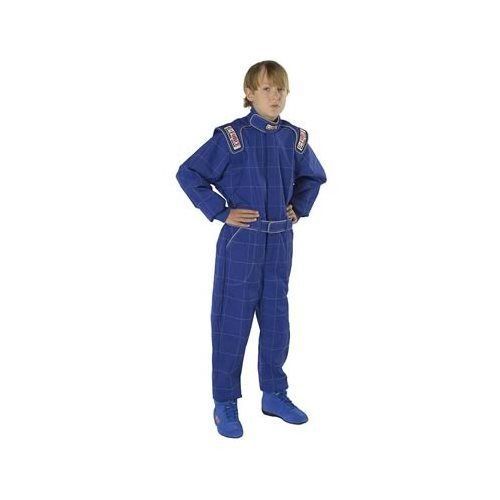 G-force driving suit one-piece double layer sublimated cordura youth medium blue