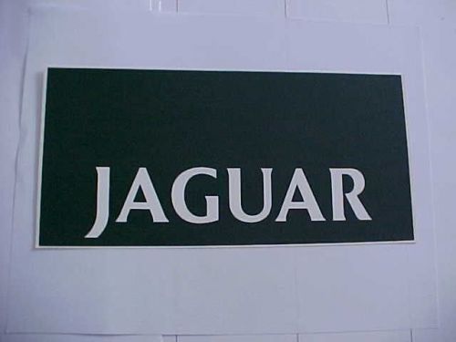 Jaguar sign sticker british racing green.oem jaguar part jlm 9970