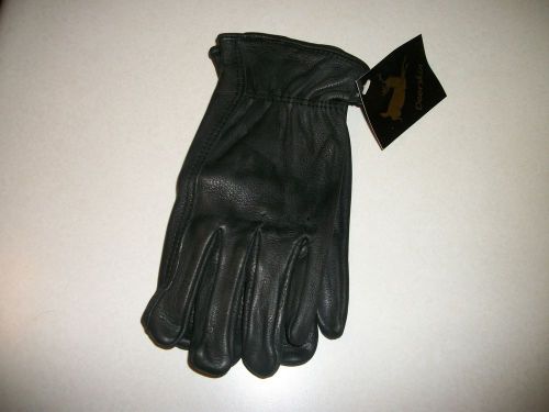 No1 grade a mens black deer skin leather gloves motorcycle bike horse ride work