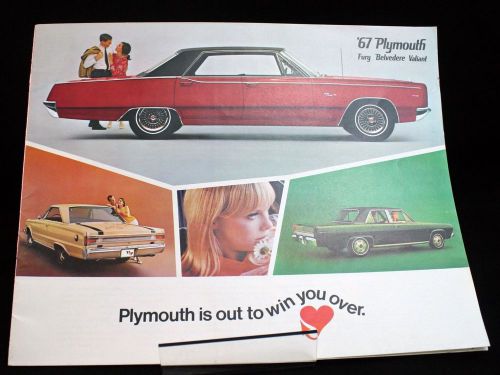 1967 plymouth fury belvedere valient brochure dealer booklet