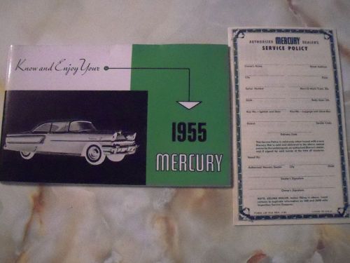 1955 mercury oem owner&#039;s manual &amp; warrenty / service booklet