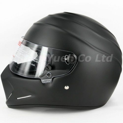 Fiberglass motorcycle bike chopper full face helmet diamond matt black dot large