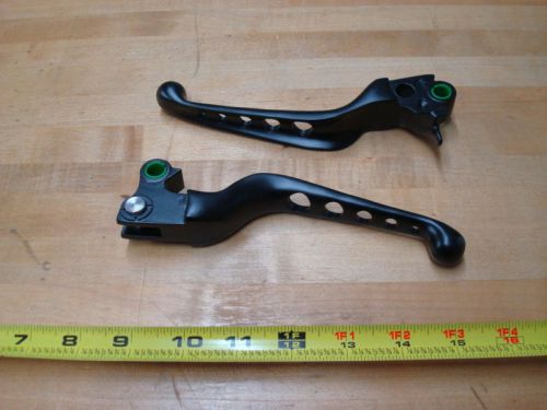 5 hole black levers 1996 - 2006 b/t dyna softail &amp; xl sportster harley davidson