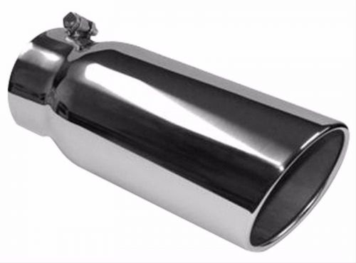 Diesel exhaust tip 18 inces long 5 inch inlet- 5 inch outlet ss rolled angle