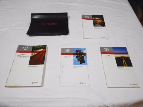 2010 toyota yaris hatchback owner&#039;s manual 4/pc set &amp; black toyota factory case