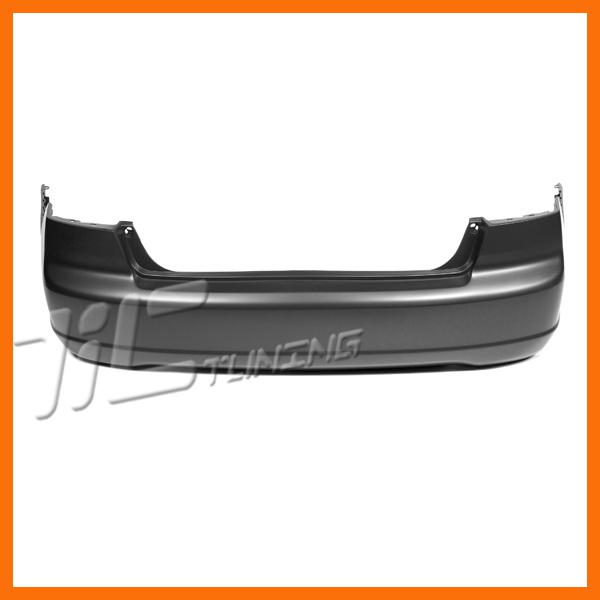 01-03 honda civic sedan dx/lx/hx/ex unpainted primered black bumper cover rear