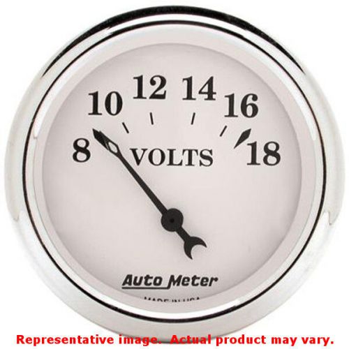 Auto meter 1692 old-tyme white series chrome 2-1/16&#034; (52.4mm) range: 8-18v fits